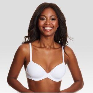 Maidenform One Fabulous Fit 2.0 Tailored Demi Bra White 36B NWT